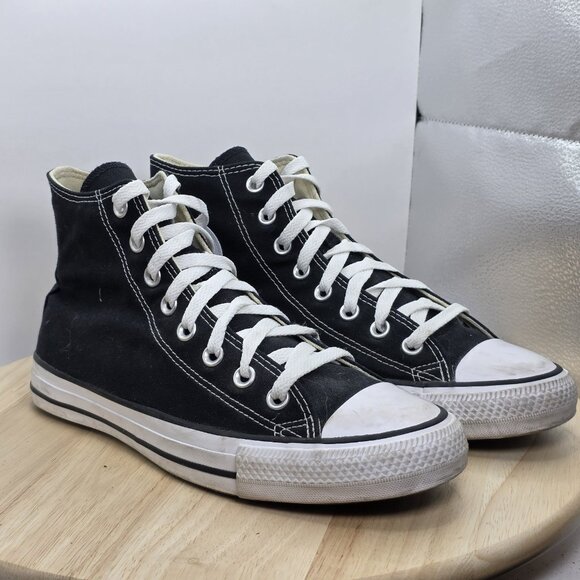 Converse All Star Hi Black Mens 8 Womens 10 High Top Sneakers Shoes M9160C - Picture 5 of 9